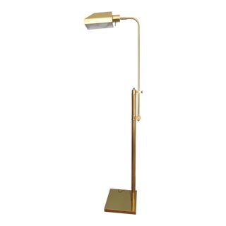 Brass Colored Adjustable Floor Lamp For Sale