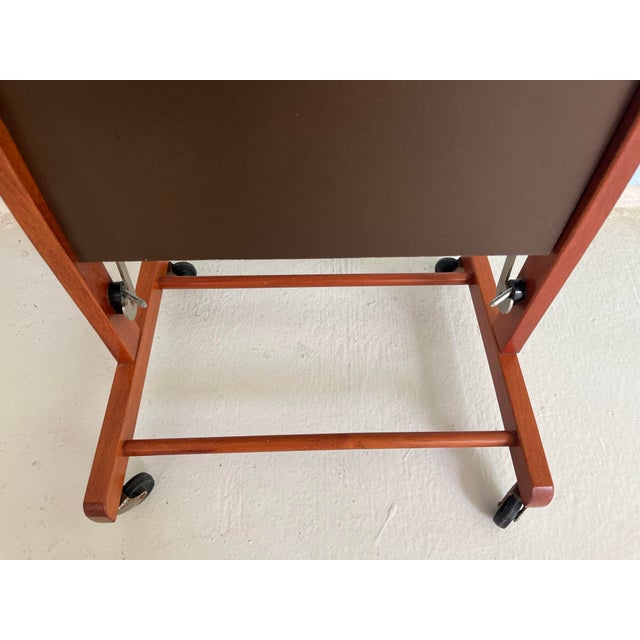 Fratelli Reguitti Electric Man's Valet-Italian Clothes Rack With Wheels-1960s Trouser Pants Press Rolling Stand For Sale - Image 9 of 12