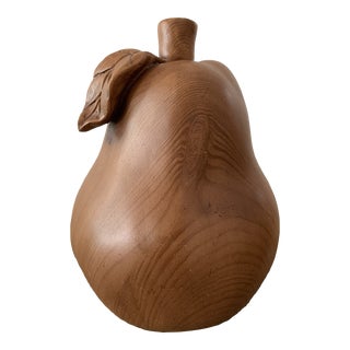 Vintage Mid 20th Century Wooden Pear For Sale