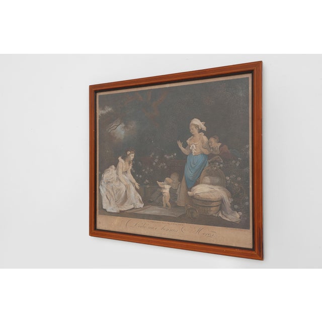 Rococo After Marguerite Gérard, The First Step of Childhood, 18th Century, Engraving, Framed For Sale - Image 3 of 12