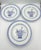 Vintage Jingdezhen Rice Grain Dinner Plates 10" Set of 3 Chrysanthemum Porcelain For Sale In Palm Springs - Image 6 of 7