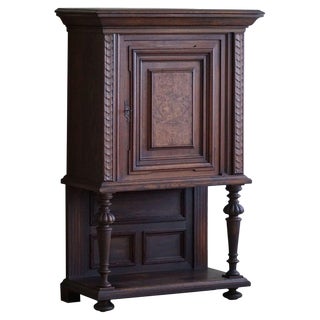Danish Baroque Style Cabinet in Oak & Birch, 1920s For Sale