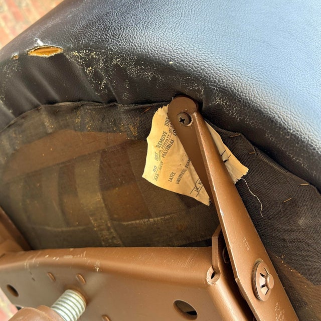 Harvey Probber Swivel Club Chair on Walnut Base For Sale In Cleveland - Image 6 of 11