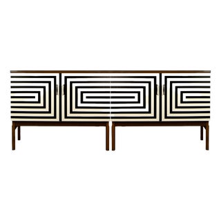 Modular Sideboard with Op Art Motif, 1970s, Set of 2 For Sale