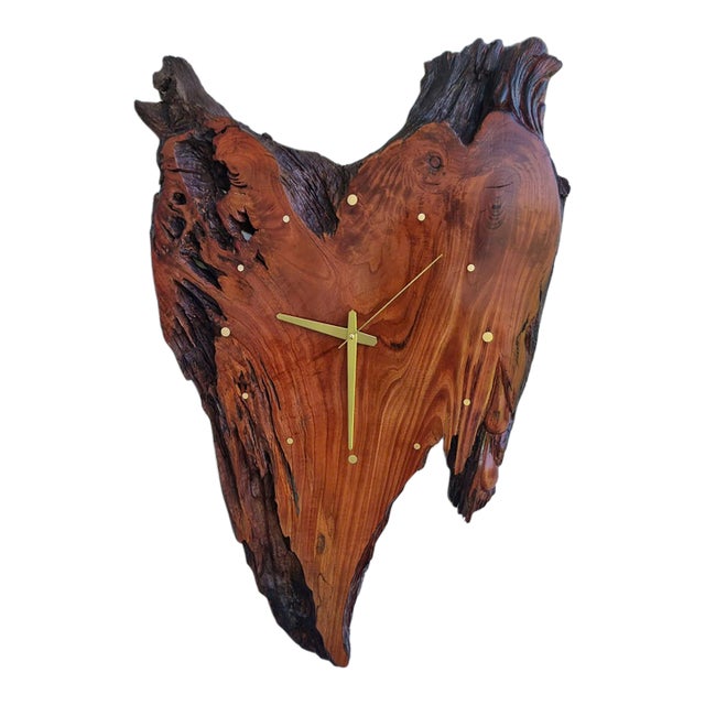 Bleeding Heart - One-of-a-Kind Handcrafted Driftwood Wall Clock Sculpture For Sale