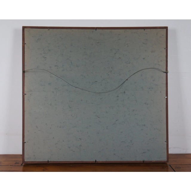 "Vintage Chinese semi-abstract watercolor painting showing a vine of flowers twisting around a bamboo fence with snow....