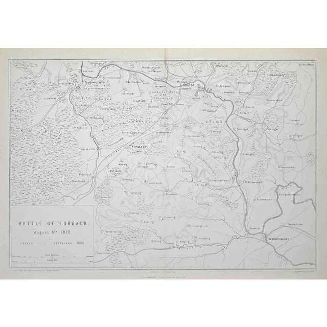 Battle of Forbach Lithograph by R. Walker, 1872 For Sale