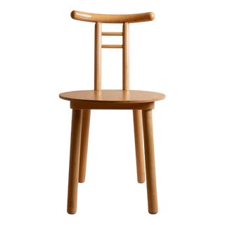 Minimalist Light Wood Chair, Italy, 1980s For Sale