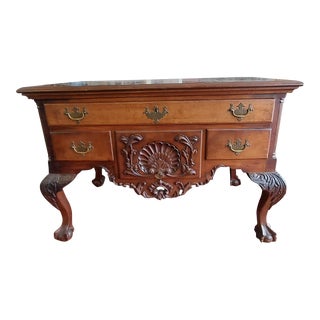 18th Century Philadelphia Carved Chippendale Lowboy For Sale
