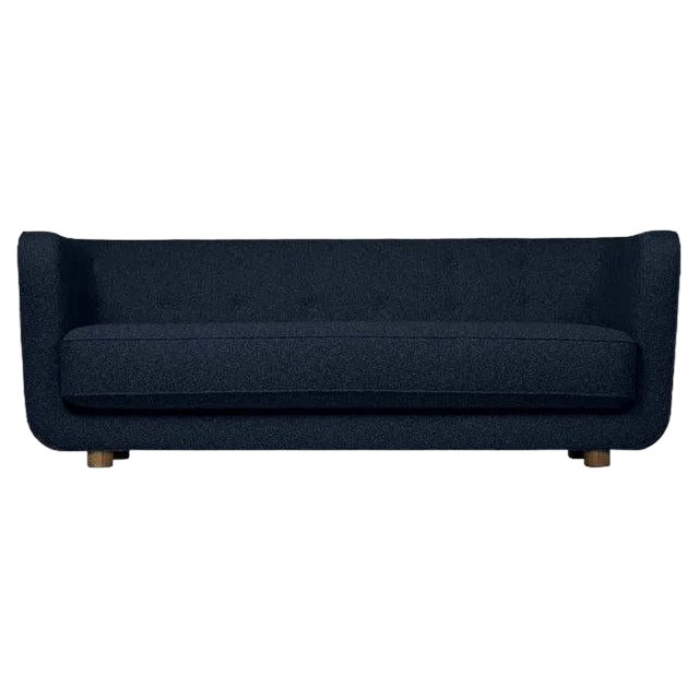 Blue and Smoked Oak Sahco Zero Vilhelm Sofa by Lassen For Sale