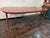 A nice huge teak dining table. From the 1960s 45 round. One leaf 65, two leaves 85, three leaves 105 nearly 9 feet. Can be...