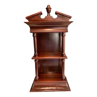 Early 20th Century Antique Solid Wood Display Shelf For Sale