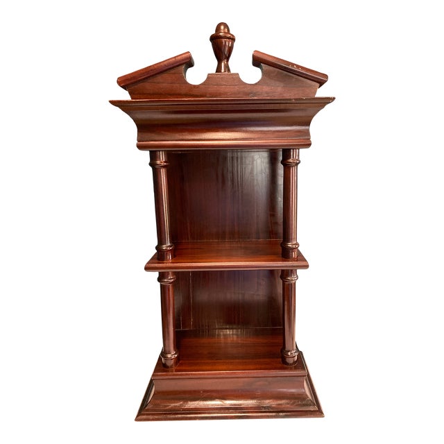 Early 20th Century Antique Solid Wood Display Shelf For Sale