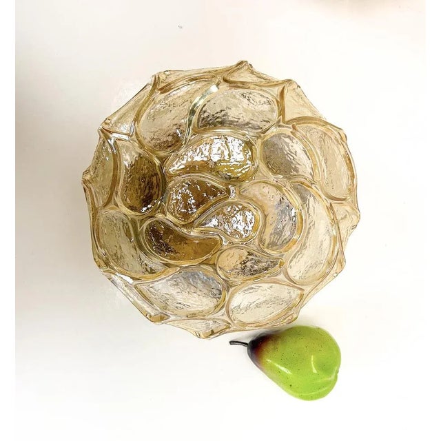 Glass Amber Glass Ceiling or Flush Mount, Germany, 1960s For Sale - Image 7 of 13