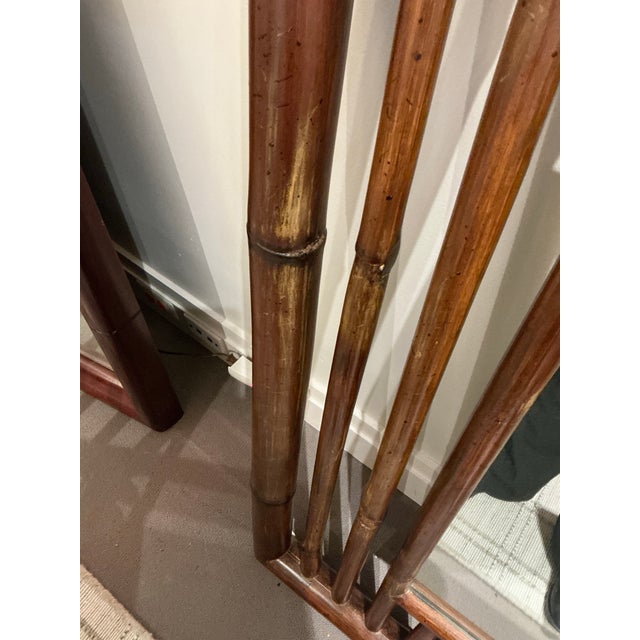 McGuire by Baker Weathered Weeded Bamboo Mirror