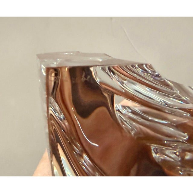 Rare Steuben Ice Bear Crystal Sculpture Model #1022 James Houston Sterling Silver Polar Bear Iceberg Figurine For Sale In New York - Image 6 of 6