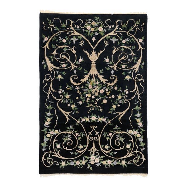 Vintage Persian Style Indian Rug - 06'00 x 08'10 For Sale