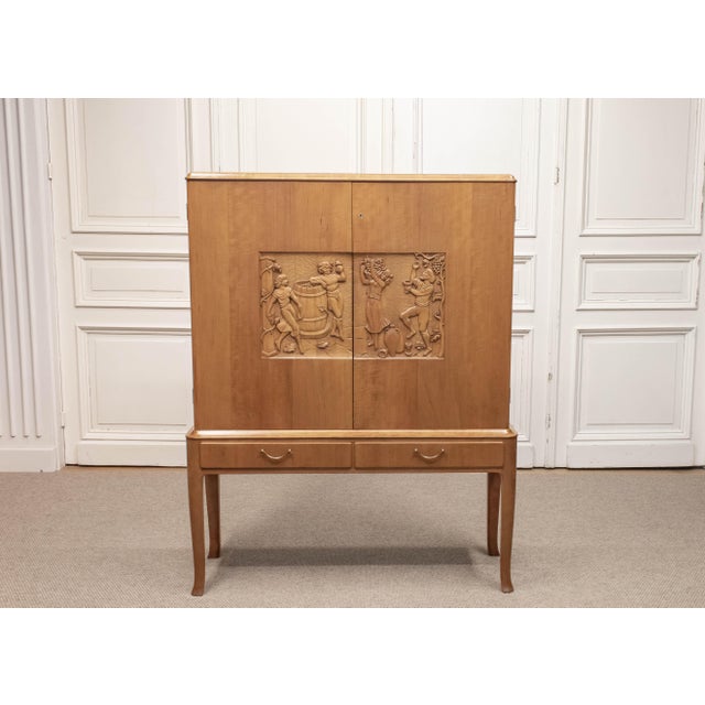 Swedish Drinks Cabinet in the style of Eugen Höglund, 1950s For Sale - Image 9 of 9
