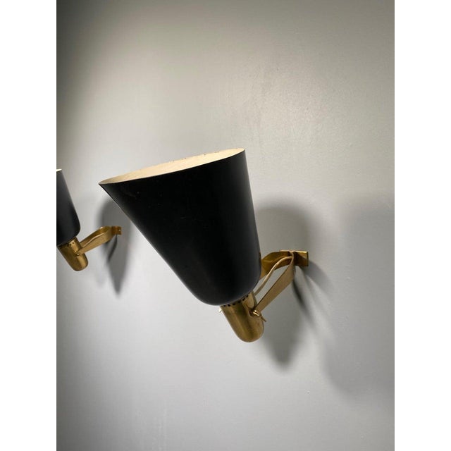 Metal Model 121 Wall Lamps by Gino Sarfatti for Arteluce, 1950, Set of 2 For Sale - Image 7 of 11