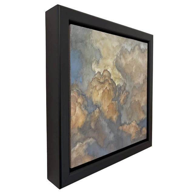 Abstract Cloud Composition 2 by Jesse Mangerson | Oil On Panel Painting of clouds in various colors For Sale - Image 3 of 5