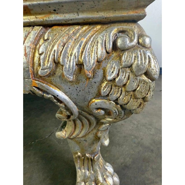 Silver Italian Baroque Style Silvered Coffee Table For Sale - Image 8 of 12