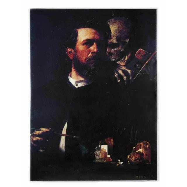Vettor Pisani, Painting, Music and Death, Offset Print, 20th-Century For Sale - Image 3 of 6
