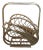 Large Vintage Rattan Basket With Handle For Sale