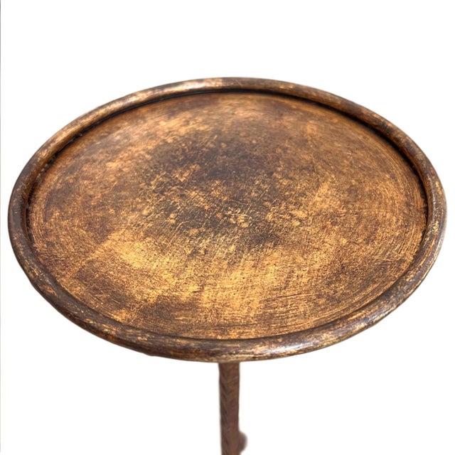 Mid-Century Modern Mid-Century Modern Spanish Martini Tables in Gilded Wrought Iron, 1960s, Set of 2 For Sale - Image 3 of 5