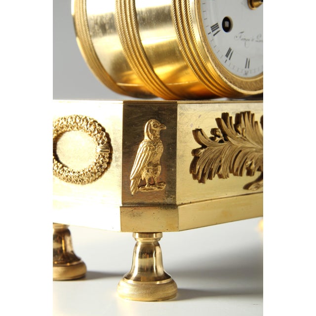 Traditional Early 19th Century Pendule Au Noir Mantel Clock from Faizan in Paris, 1810s For Sale - Image 3 of 16