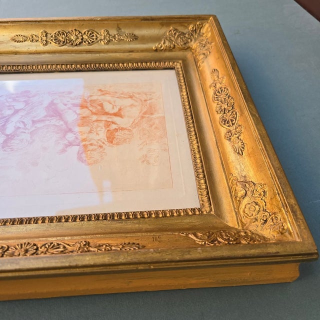 Francois Boucher, Fire, Allegory, 1800s, Glass & Wood & Paper, Framed For Sale - Image 11 of 18