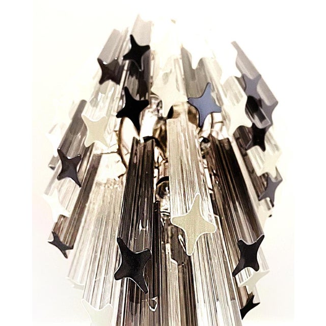 Murano Glass Quadriedri Prisms Chandelier, 1980s For Sale - Image 9 of 18