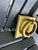 English Vintage Solid Brass Ring Door Knocker With Square Backplate, Classic Architectural Hardware For Sale - Image 3 of 5