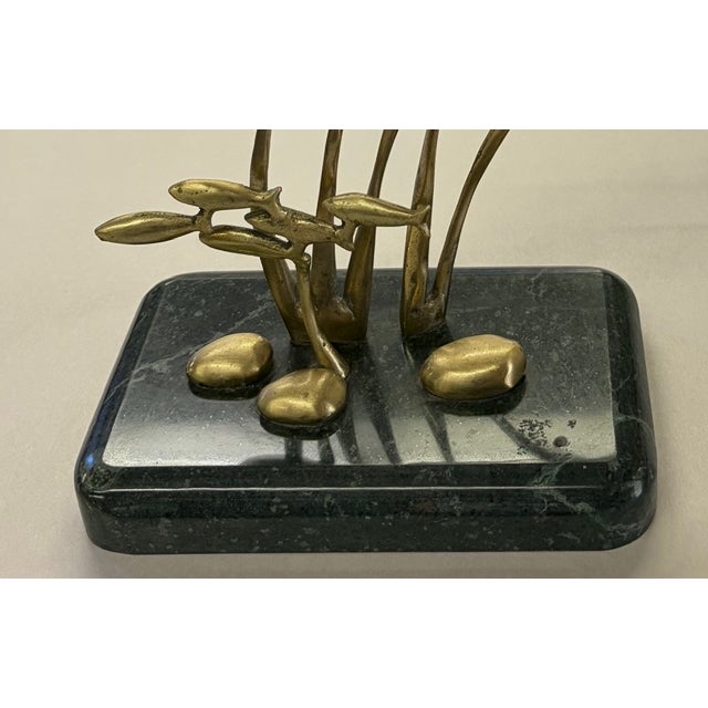Mid Century Brass Sculpture With Marble Base - Attributed to Bijan For Sale In New York - Image 6 of 10
