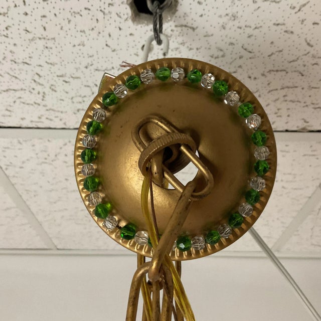 1980s 1980s Italian Glass Beaded Pendant Light For Sale - Image 5 of 12