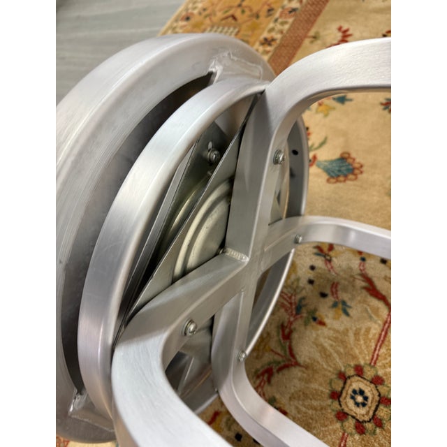 Crate & Barrel Swivel Bar Stools, Set of Four For Sale - Image 10 of 13