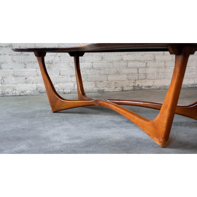 Mid Century Erno Fabry Biomorphic Walnut Coffee Table, C. 1950s For Sale - Image 15 of 18