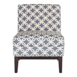 Trellis Side Chair in Blue For Sale