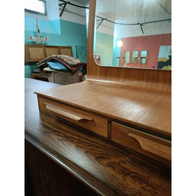 Vintage Danish Hanging Mirror by Johannes Andersen, 1950s, in Restored conditions. Designed 1950 to 1959