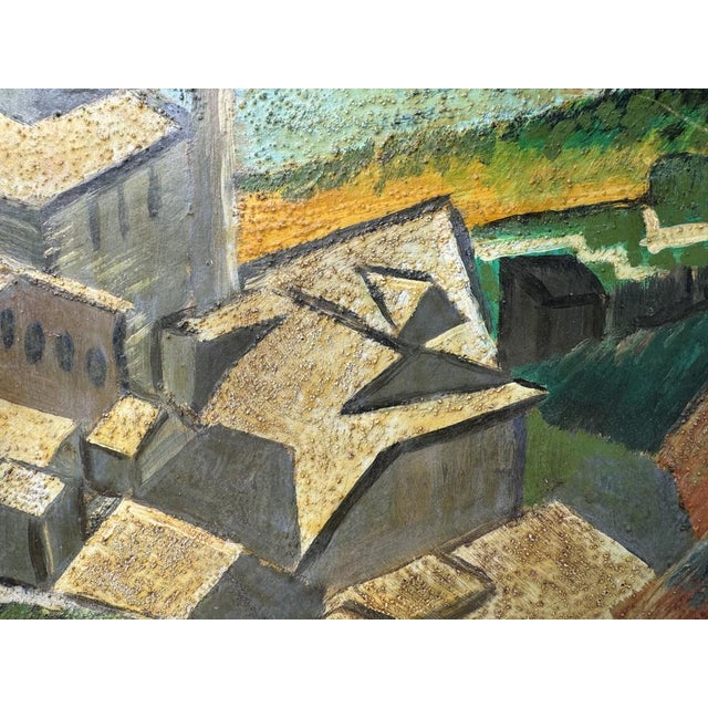 Large Expressionist Factory Painting, Poland For Sale - Image 6 of 10