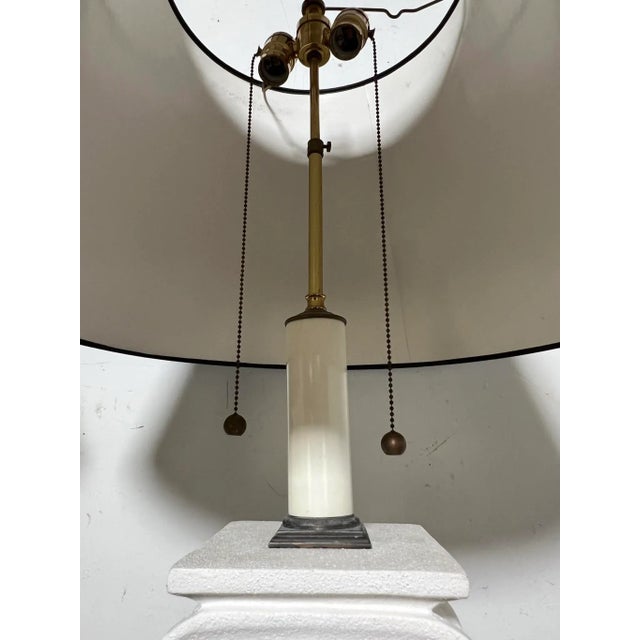 1980s C. 1980s Post Modern Columnar Plaster Floor Lamps by Bob Graham - a Pair For Sale - Image 5 of 13