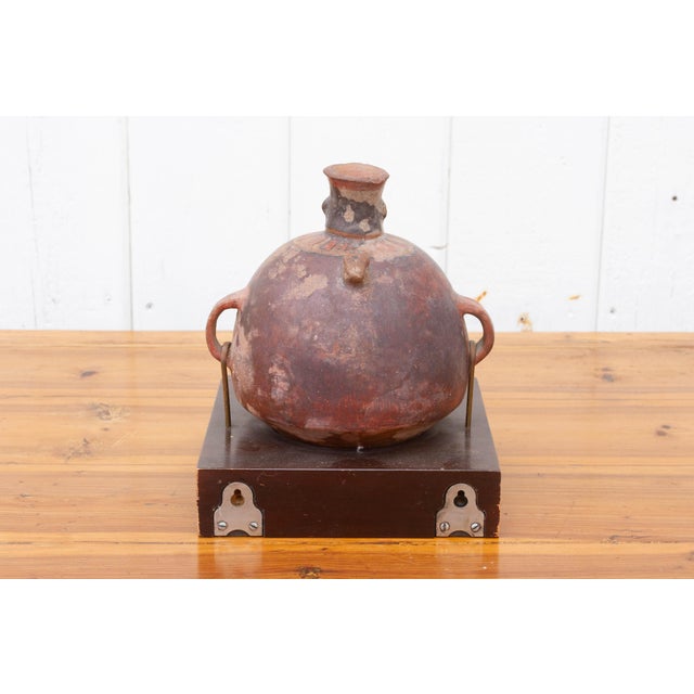 Wood Rare Pre-Historic Painted Terracotta Vessel For Sale - Image 7 of 10