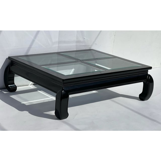 Mid-Century Chin Hua Black Lacquer Coffee Table in the Style of Raymond K.Sobota. For Sale - Image 10 of 10