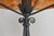 1920s French Art Deco Daum Table Lamp - Burned Orange Mottled Glass & Wrought Iron For Sale - Image 9 of 11