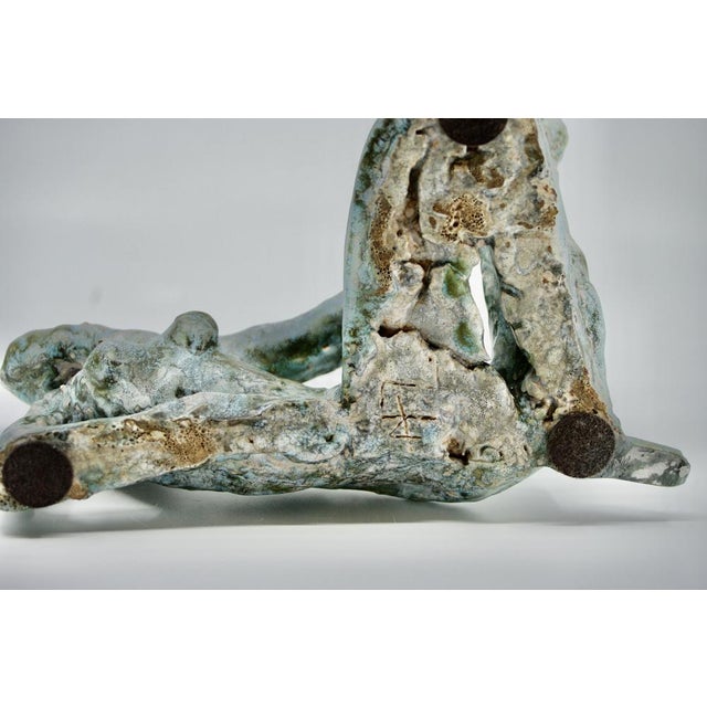 Forest Green André Auclair, Figurative Sculpture, 1950, Ceramic For Sale - Image 8 of 10