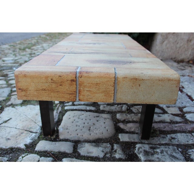 Vintage Coffee Table in Les Herbiers by Roger Capron, 1960s For Sale - Image 9 of 11