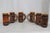 Mid-Century Modern Amber Brown Glass With Wood Handle Beer Mug Set of Six 4661b For Sale - Image 3 of 18