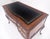 Carved Mahogany Embossed Black Leather Top Petit Compact 5 Drawers Desk MINT For Sale - Image 11 of 14