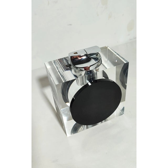 Felice Antonio Botta Methacrylate Lighter, 1960s For Sale - Image 3 of 9