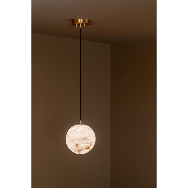 Moon 15 Pendant Lamp by United Alabaster For Sale - Image 4 of 14