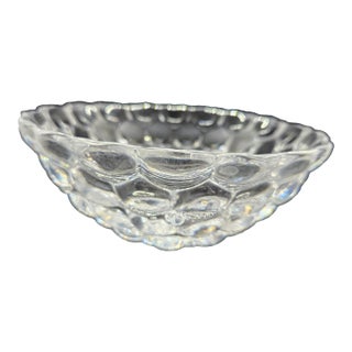 Vintage Orrefors Raspberry Crystal Bowl For Sale